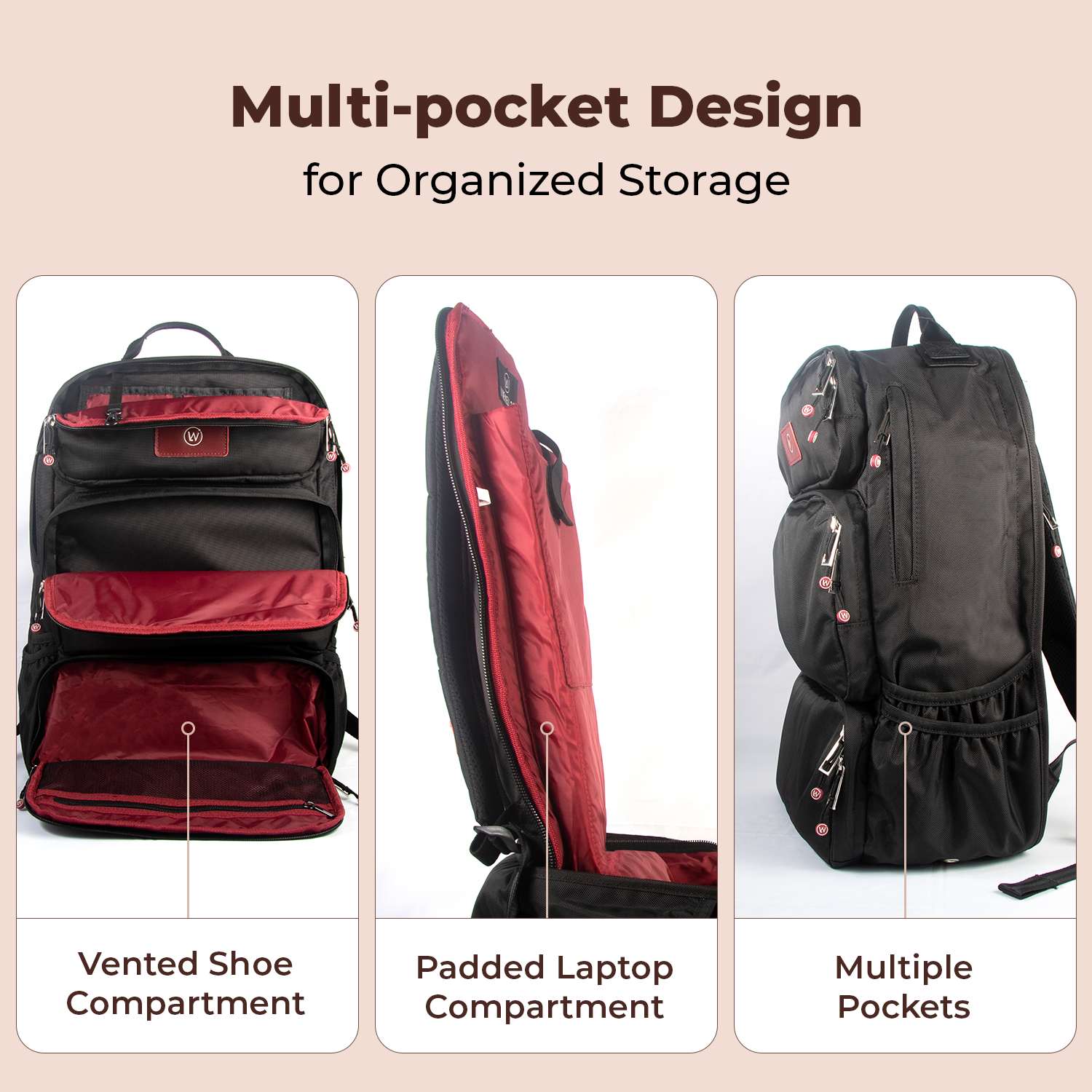 backpack padded laptop compartment The Backpack | Buy the Best Gym Backpack with Shoe Compartment | Women's Fitness Backpack with Laptop Compartment | Girls Crossfit Backpack for Sale | Stylish Black Travel Backpacks