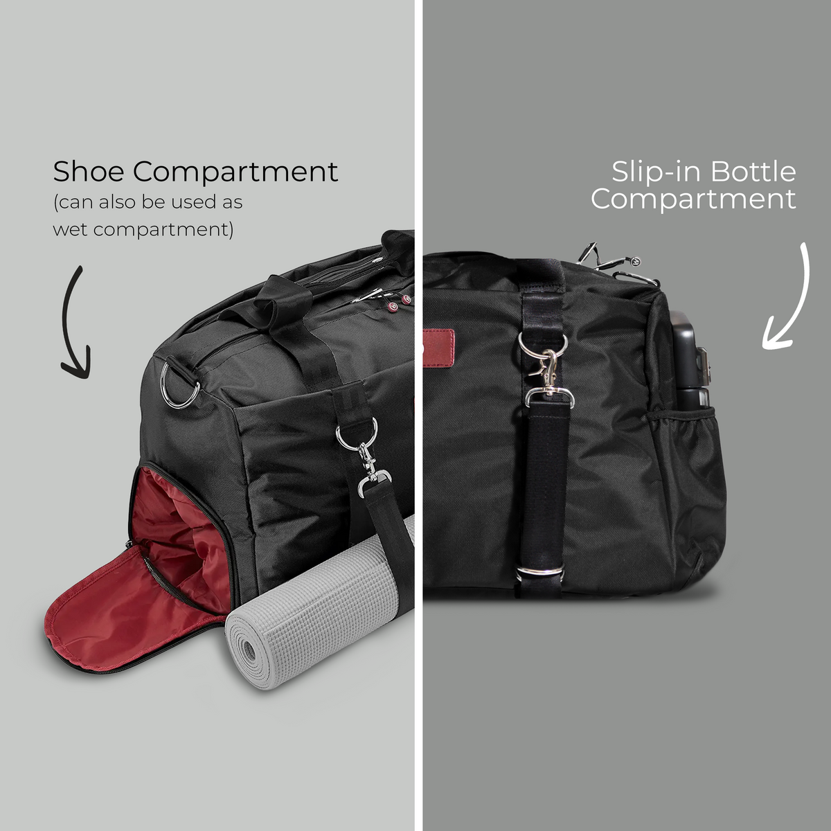 The Luxx | Buy Premium Gym Bag with Shoe Compartment | Men's and The Luxx | Buy Premium Gym Bag with Shoe Compartment | Men's and