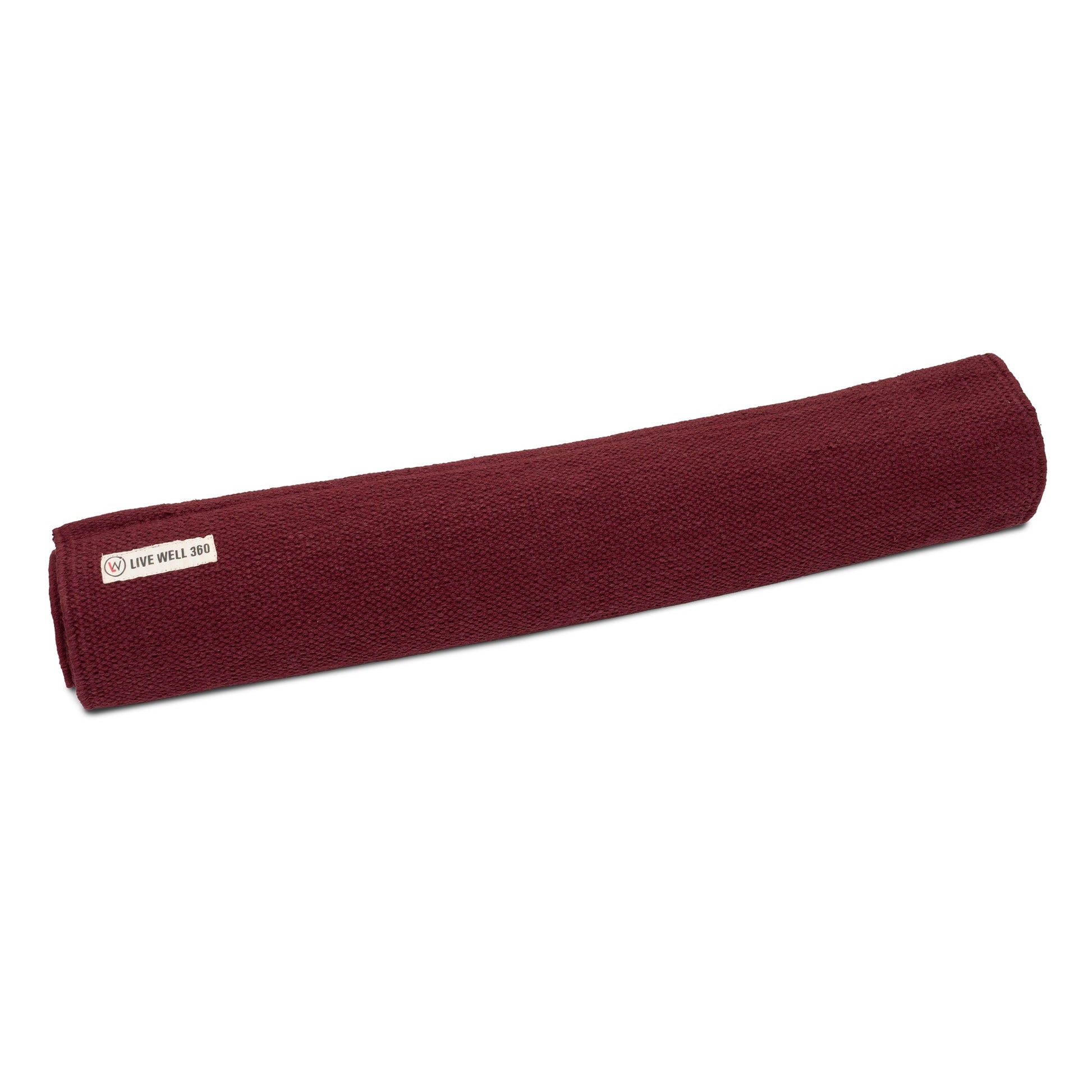 red fabric yoga mat