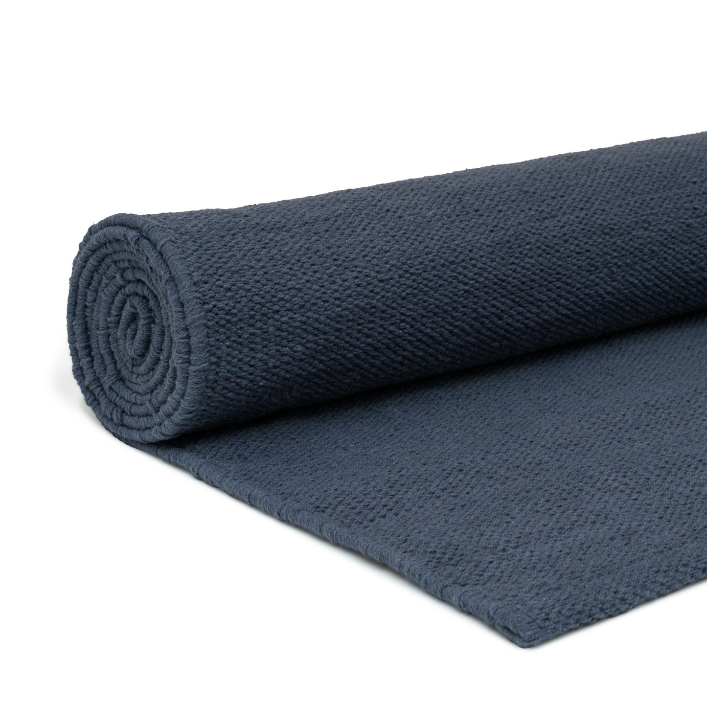 blue cotton yoga mat