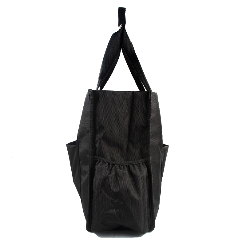 natural tote bag with side pockets